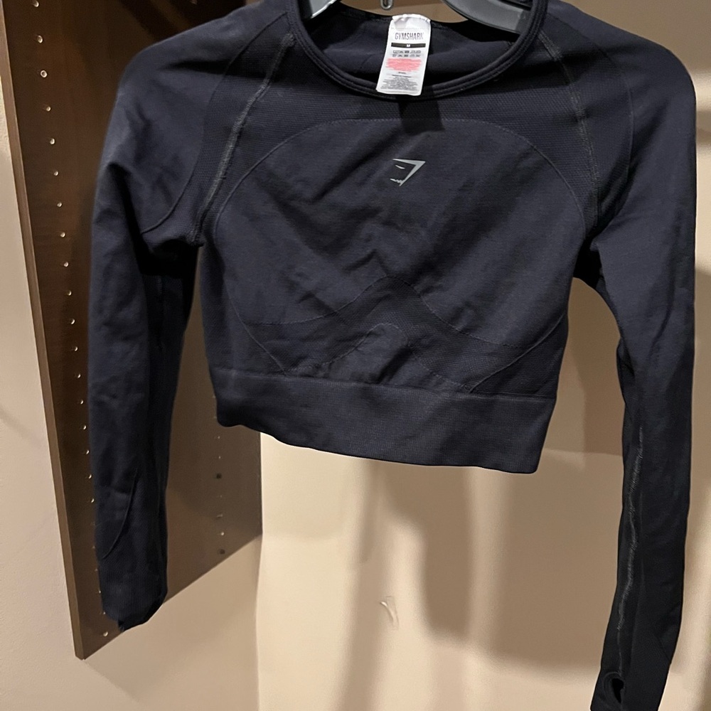 Gymshark Black Long Sleeve Crop Top